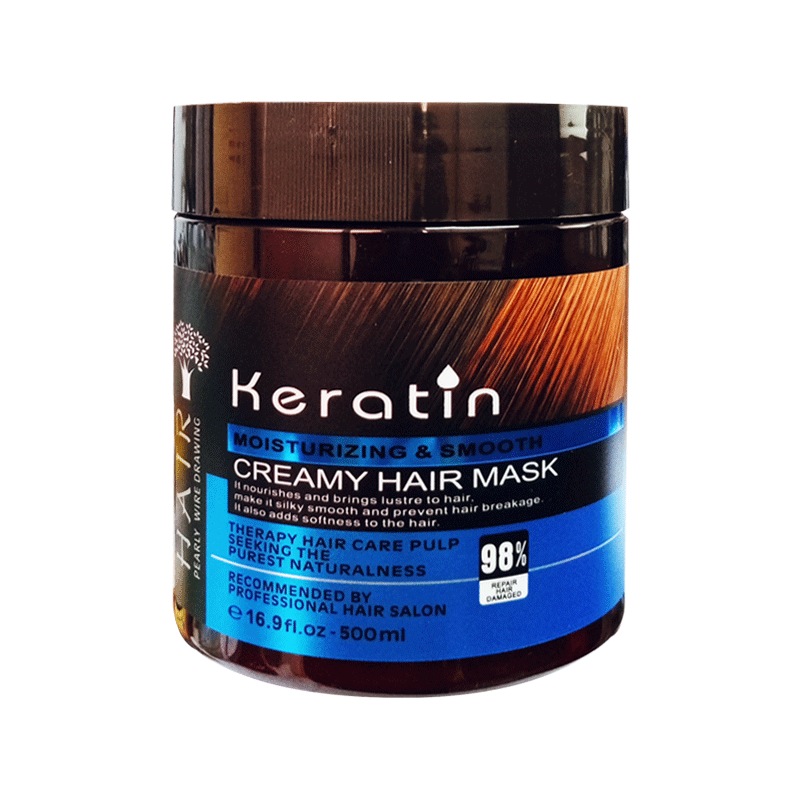 KERATIN CREAMY HAIR MASK MOISTURIZING&SMOOTH BLUE 500ML