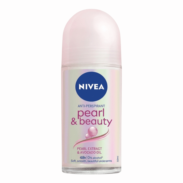Nivea Pearl & Beauty Anti-Perspirant Roll-On 50ml - Smooth & Even Underarms